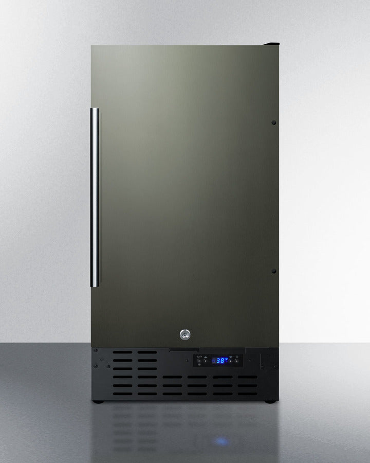SUMMIT  18" Wide Built-In All-Refrigerator, ADA Compliant - Black Stainless Steel (FF1843BKSADA)