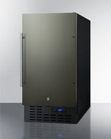 SUMMIT  18" Wide Built-In All-Refrigerator, ADA Compliant - Black Stainless Steel (FF1843BKSADA)