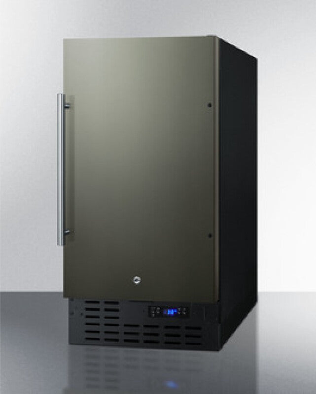 Summit 18" Wide Built-In All-Refrigerator, ADA Compliant - Black Stainless Steel (FF1843BKSADA)