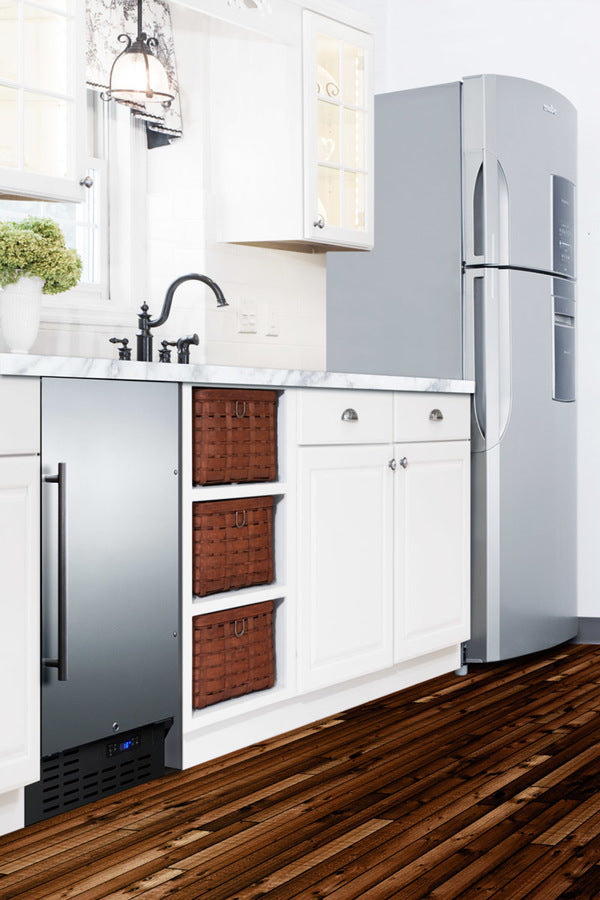 SUMMIT  18" Wide Built-In All-Refrigerator, ADA Compliant - Black (FF1843BSSADA)