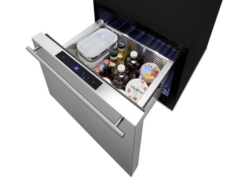 Summit 21.5" Wide Built-In Drawer Refrigerator - Black (FF1DSS)
