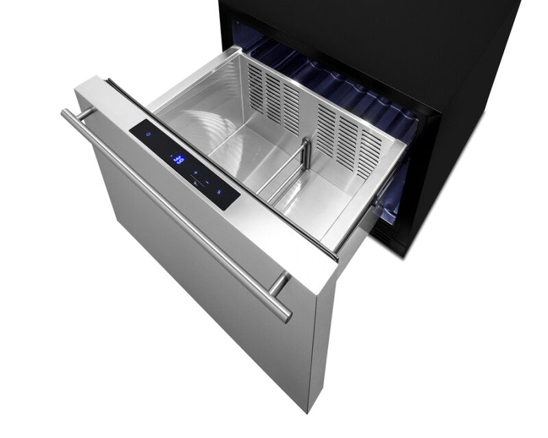 Summit 21.5" Wide Built-In Drawer Refrigerator - Black (FF1DSS)