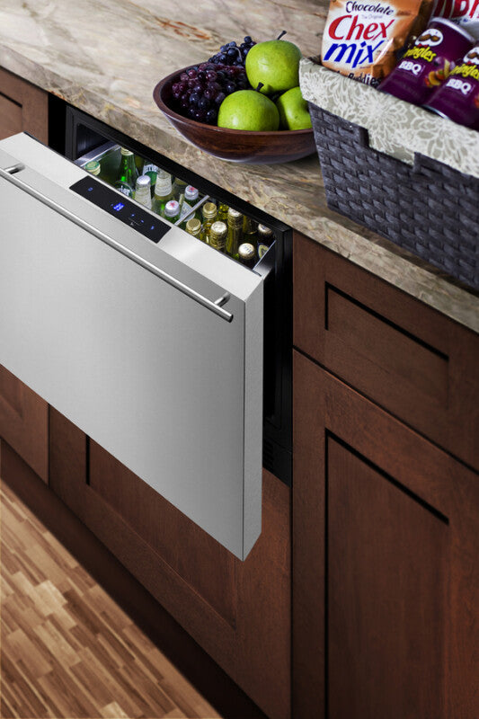 SUMMIT  21.5" Wide Built-In Drawer Refrigerator - Black (FF1DSS)