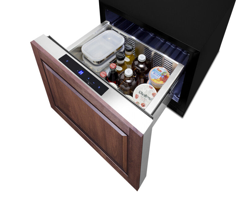 SUMMIT  21.5" Wide Built-In Drawer Refrigerator - Black (FF1DSS)