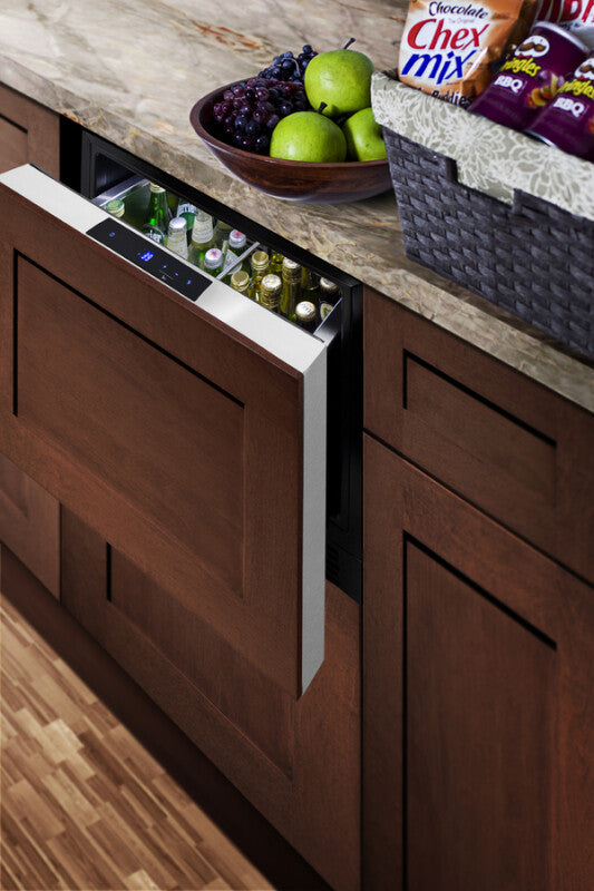 Summit 21.5" Wide Built-In Drawer Refrigerator - Black (FF1DSS)