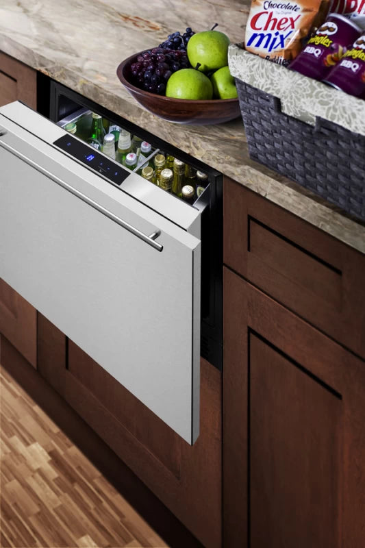 Summit 24" Wide Built-In Drawer Refrigerator - Black (FF1DSS24)