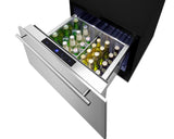 Summit 24" Wide Built-In Drawer Refrigerator - Black (FF1DSS24)