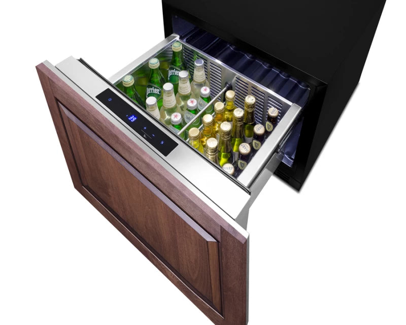Summit 24" Wide Built-In Drawer Refrigerator - Black (FF1DSS24)