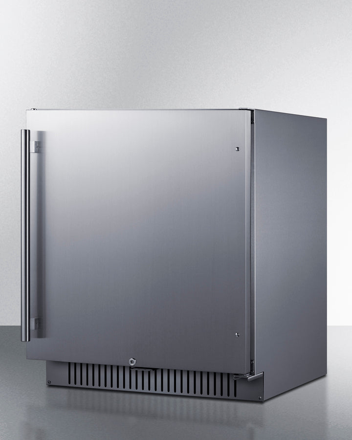SUMMIT  27" Wide Built-In All-Refrigerator, ADA Compliant - Stainless Steel/Black (FF27BSSADA)