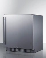SUMMIT  27" Wide Built-In All-Refrigerator, ADA Compliant - Stainless Steel/Black (FF27BSSADA)