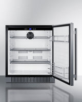 SUMMIT  27" Wide Built-In All-Refrigerator, ADA Compliant - Stainless Steel/Black (FF27BSSADA)