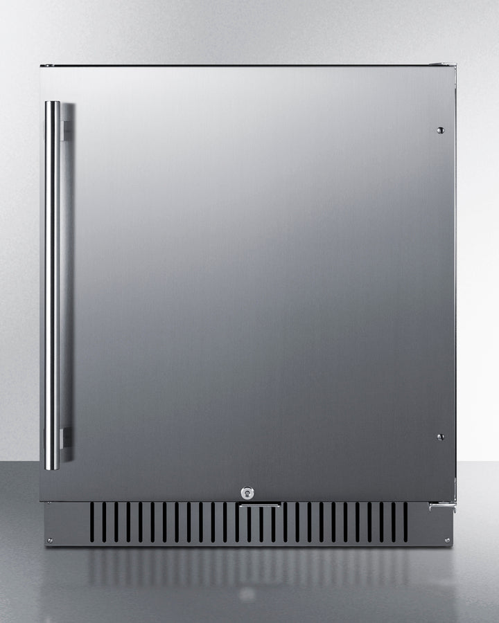 SUMMIT  27" Wide Built-In All-Refrigerator, ADA Compliant - Stainless Steel/Black (FF27BSSADA)
