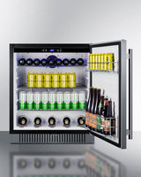 SUMMIT  27" Wide Built-In All-Refrigerator, ADA Compliant - Stainless Steel/Black (FF27BSSADA)