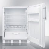 SUMMIT  24" Wide Built-In All-Refrigerator, ADA Compliant - White (FF61WBIADA)