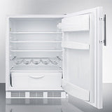 SUMMIT  24" Wide Built-In All-Refrigerator, ADA Compliant - White (FF61WBIADA)