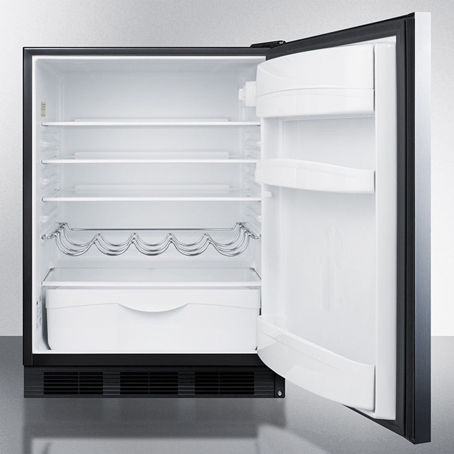 SUMMIT  24" Wide Built-In All-Refrigerator, ADA Compliant - White (FF63BKBISSHHADA)