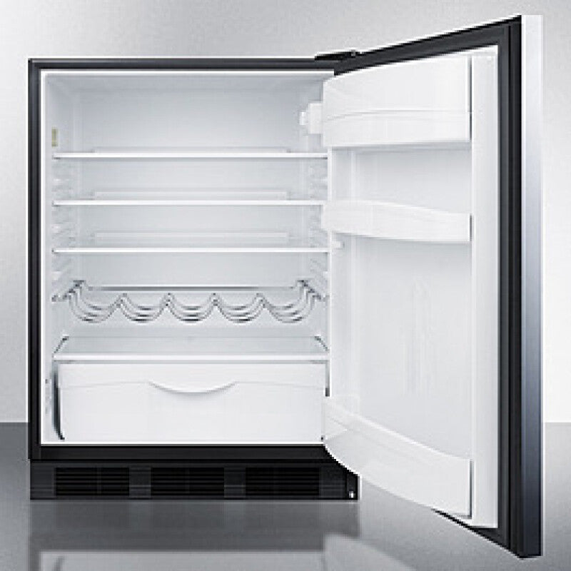 SUMMIT  24" Wide Built-In All-Refrigerator, ADA Compliant - White (FF63BKBISSHHADA)