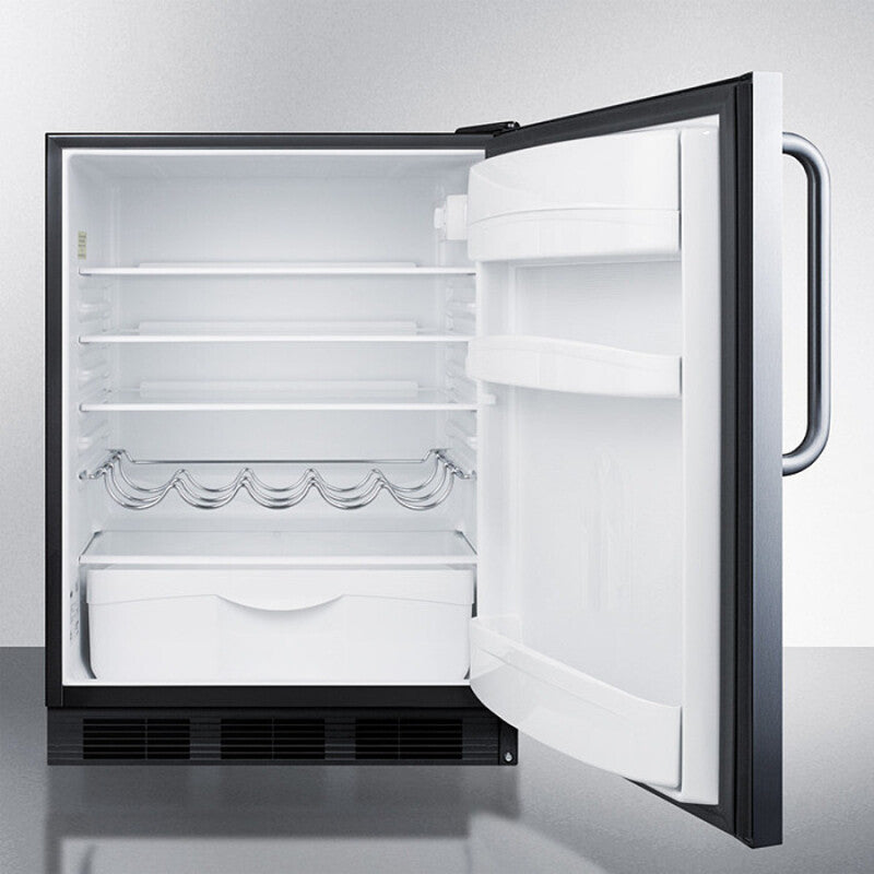 SUMMIT 24" Wide Built-In All-Refrigerator, ADA Compliant - Stainless Steel (FF63BKBISSTBADA)