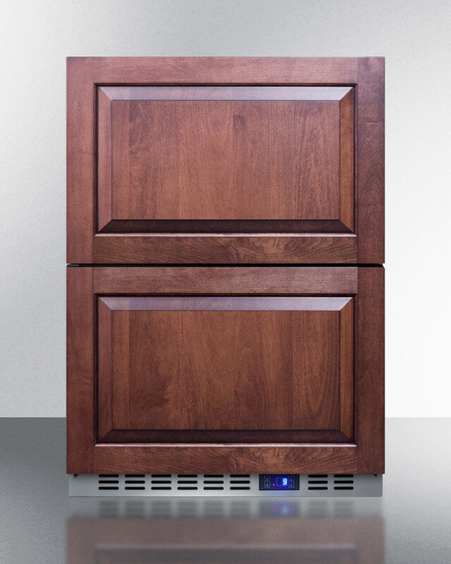 SUMMIT  24" Wide Built-In 2-Drawer All-Refrigerator - Stainless Steel (FF642D)