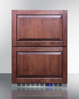 SUMMIT  24" Wide Built-In 2-Drawer All-Refrigerator - Stainless Steel (FF642D)