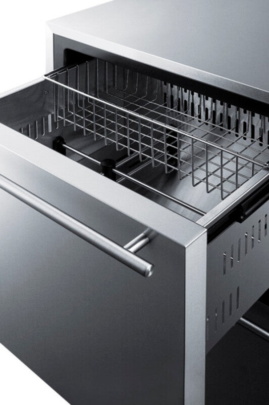 SUMMIT  24" Wide Built-In 2-Drawer All-Refrigerator - Stainless Steel (FF642D)