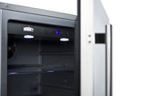 SUMMIT  24" Wide Built-In All-Refrigerator - Stainless Steel/Black (FF64BSS)