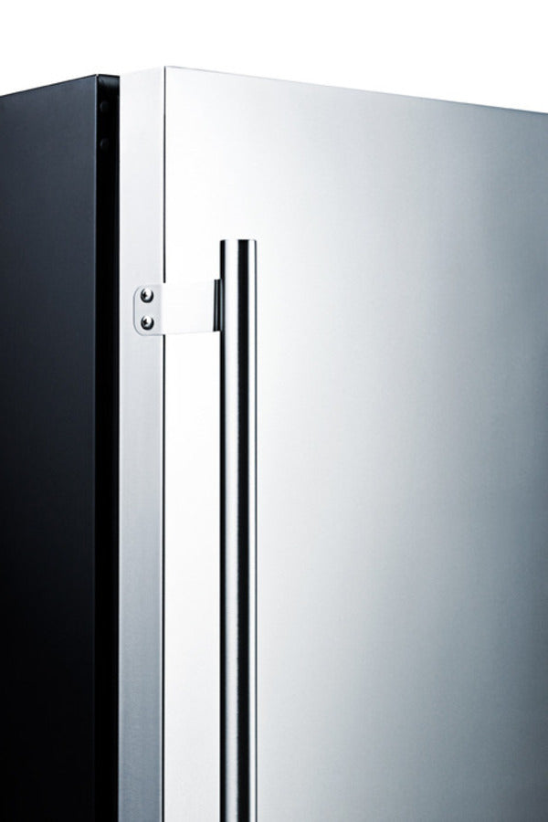 SUMMIT  24" Wide Built-In All-Refrigerator - Stainless Steel/Black (FF64BSS)