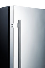 SUMMIT  24" Wide Built-In All-Refrigerator - Stainless Steel/Black (FF64BSS)