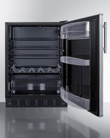 SUMMIT  24" Wide All-Refrigerator, ADA Compliant - Black (FF6BK2SSADA)