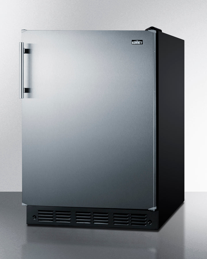 SUMMIT  24" Wide All-Refrigerator, ADA Compliant - Black (FF6BK2SSADA)