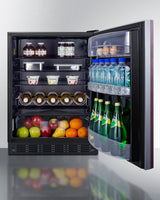 SUMMIT 24" Wide All-Refrigerator, ADA Compliant (Panel Not Included) - Other (FF6BK2SSIFADA)