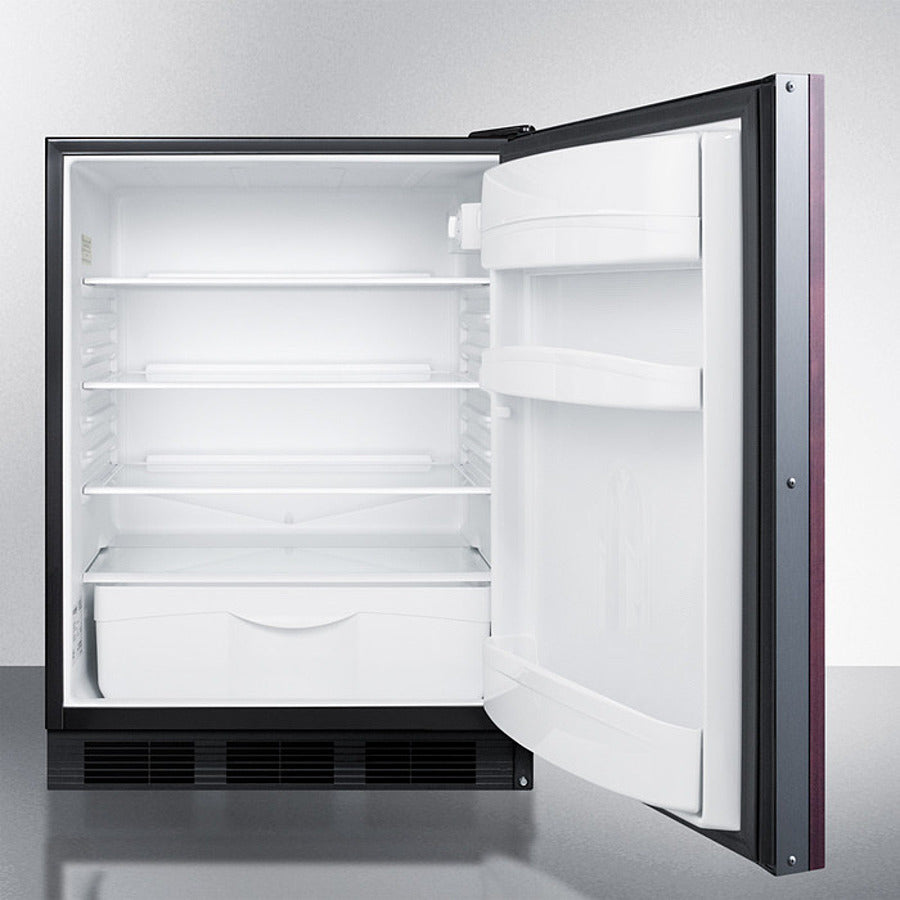 SUMMIT  24" Wide Built-In All-Refrigerator, ADA Compliant (Panel Not Included) - Black (FF6BKBI7IFADA)