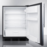 SUMMIT  24" Wide Built-In All-Refrigerator, ADA Compliant - Black (FF6BKBI7SSHVADA)