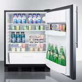 SUMMIT  24" Wide Built-In All-Refrigerator, ADA Compliant - Black (FF6BKBI7SSHVADA)