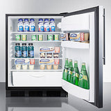 SUMMIT  24" Wide Built-In All-Refrigerator, ADA Compliant - Black (FF6BKBI7SSHVADA)