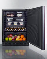 SUMMIT 24" Wide All-Refrigerator, ADA Compliant (Panel Not Included) - Other (FF708BLSSIFADA)