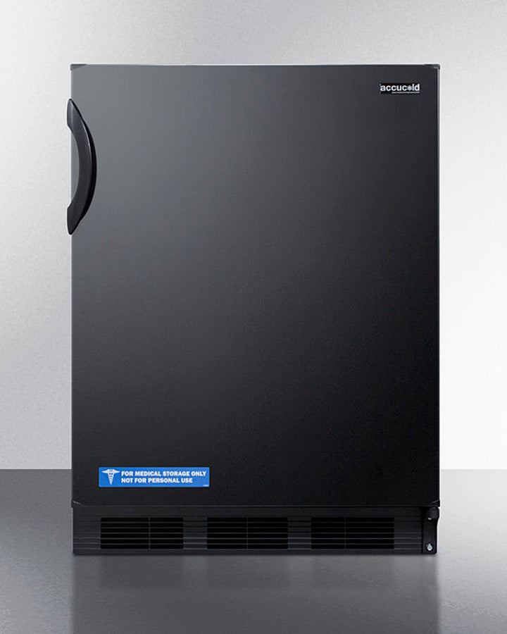 SUMMIT  24" Wide Built-In All-Refrigerator, ADA Compliant - Black (FF7BKBIADA)