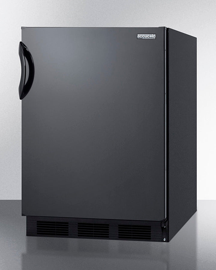 SUMMIT  24" Wide Built-In All-Refrigerator, ADA Compliant - Black (FF7BKBIADA)