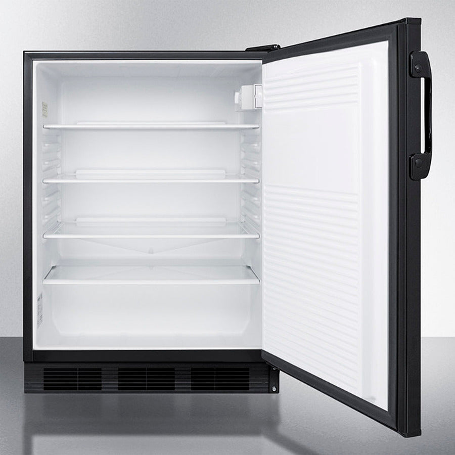 SUMMIT  24" Wide Built-In All-Refrigerator, ADA Compliant - Black (FF7BKBIADA)