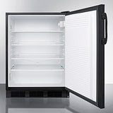 SUMMIT  24" Wide Built-In All-Refrigerator, ADA Compliant - Black (FF7BKBIADA)