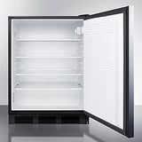 SUMMIT  24" Wide Built-In All-Refrigerator, ADA Compliant - Black (FF7BKBISSHHADA)
