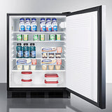 SUMMIT  24" Wide Built-In All-Refrigerator, ADA Compliant - Black (FF7BKBISSHHADA)