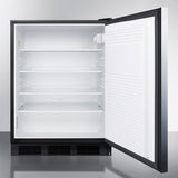 SUMMIT  24" Wide All-Refrigerator, ADA Compliant - Black (FF7BKSSHHADA)