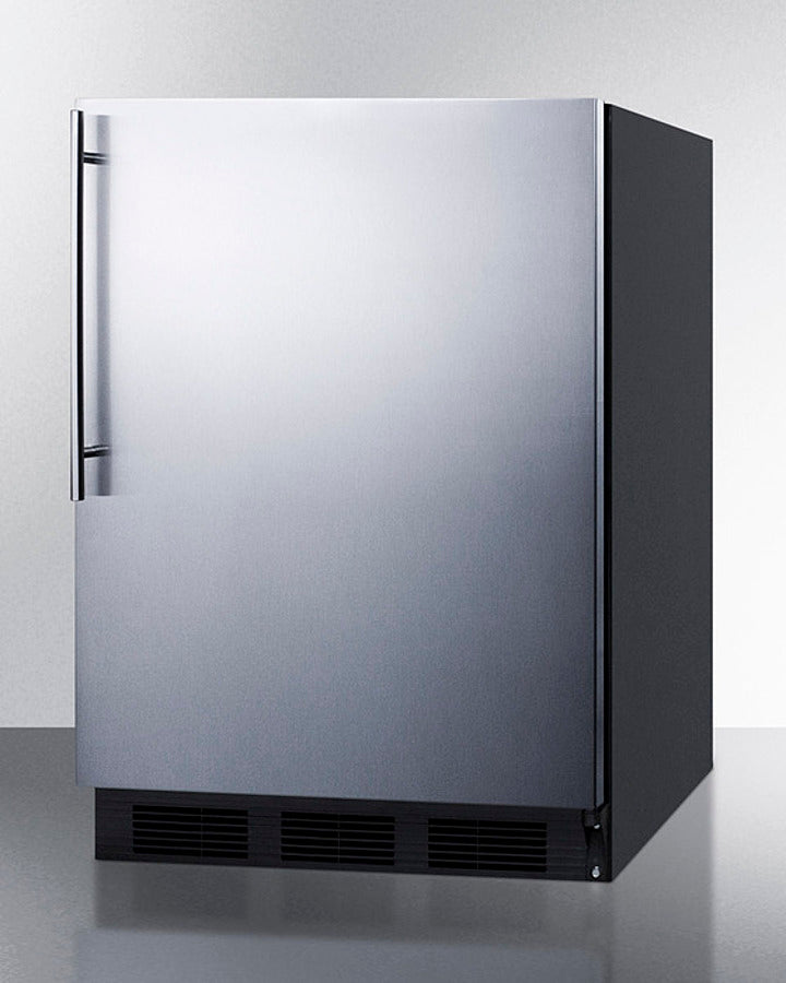 SUMMIT  24" Wide All-Refrigerator, ADA Compliant - Black (FF7BKSSHVADA)