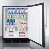 SUMMIT  24" Wide All-Refrigerator, ADA Compliant - Black (FF7BKSSHVADA)