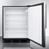SUMMIT  24" Wide All-Refrigerator, ADA Compliant - Black (FF7BKSSHVADA)