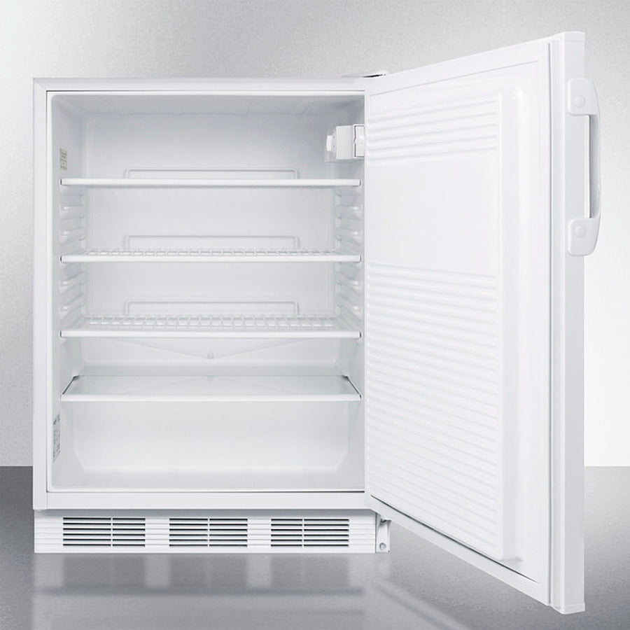 SUMMIT  24" Wide Built-In All-Refrigerator, ADA Compliant - White (FF7LWBIADA)