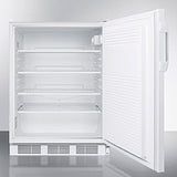 SUMMIT  24" Wide Built-In All-Refrigerator, ADA Compliant - White (FF7LWBIADA)