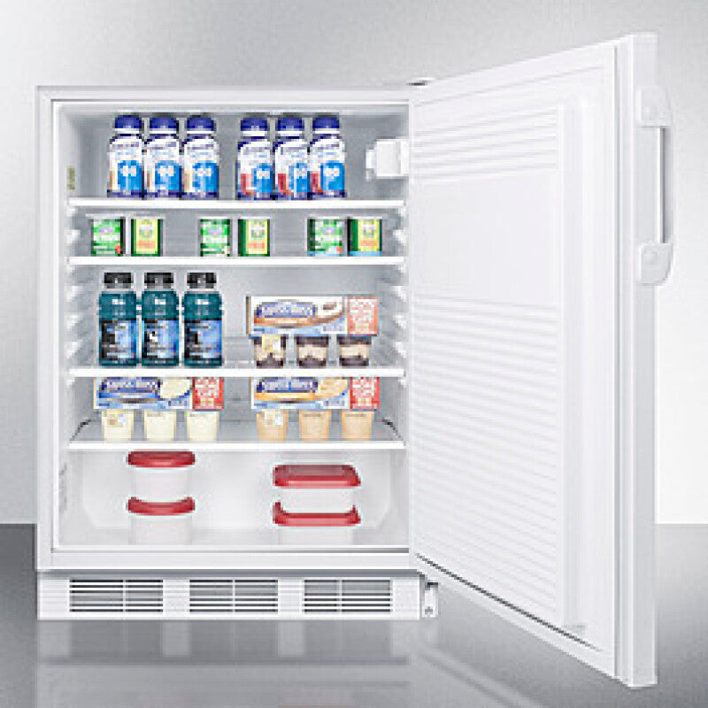 SUMMIT  24" Wide Built-In All-Refrigerator, ADA Compliant - White (FF7LWBIADA)