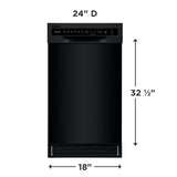FRIGIDAIRE 18" Built-In Dishwasher - Black (FFBD1831UB)